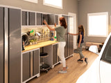 Bold Series 3 Piece Cabinet Set with Wall Cabinets and 72 In. Display Shelf