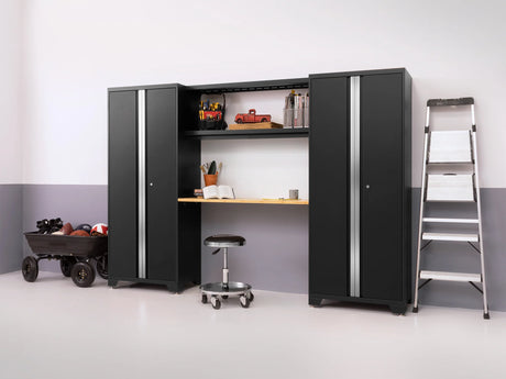 Bold Series 14 Piece Cabinet Set with Tool, Base, Wall Cabinets and 30 In. Lockers