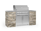 Outdoor Kitchen Signature Series 6 Piece Cabinet Set with Platinum Grill and Grill Cabinet