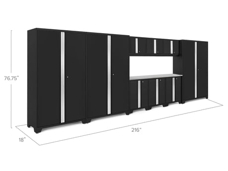 Bold Series 10 Piece Cabinet Set with 48 In. RTA Locker