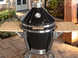 Outdoor Kitchen Platinum Kamado Bundle with Kamado Grill and Cart