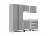 Pro Series 6 Piece Cabinet Set with Tool Drawer, Wall Cabinet, Locker and Utility Cart