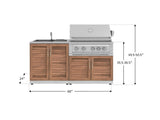 Outdoor Kitchen Stainless Steel 3 Piece Cabinet Set with Sink, Grill Cabinet and Platinum Grill