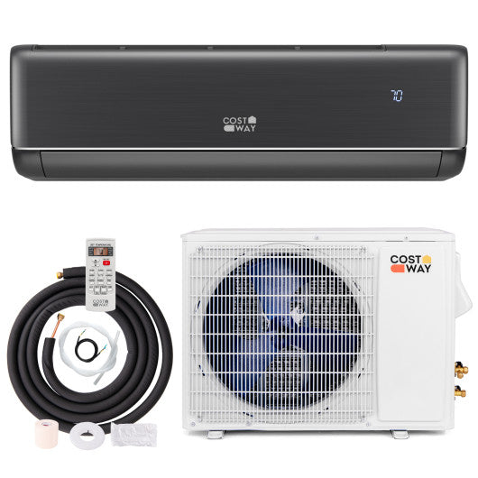 Energy Star Certified 12000 BTU 21 SEER2 208-230V Mini Split Air Conditioner and Heater Gray