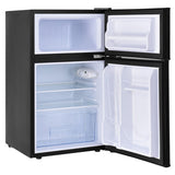 3.2 cu ft. Compact Stainless Steel Refrigerator-Black