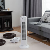 Fantask 35W 28 Inch Quiet Bladeless Oscillating Tower Fan-White