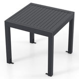 Expandable Patio Dining Table for 4-6 People-Grey