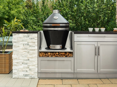 Outdoor Kitchen Signature Series 6 Piece Cabinet Set with Kamado and Grill Cabinet