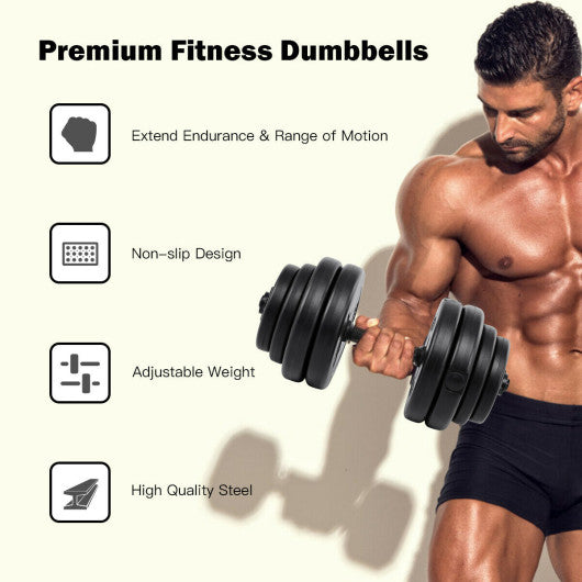 66 lbs Adjustable Weight Dumbbell Set