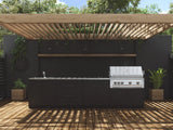 Outdoor Kitchen Stainless Steel 6 Piece Cabinet Set with Sink, 3-Drawer, 2-Door and Wall Cabinets