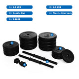 66 lbs Adjustable Weight Dumbbell Set