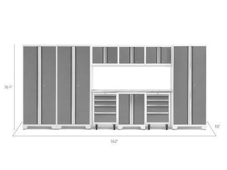 Bold Series 10 Piece Cabinet Set with Tool, Base, Wall Cabinet and 30 In. Locker