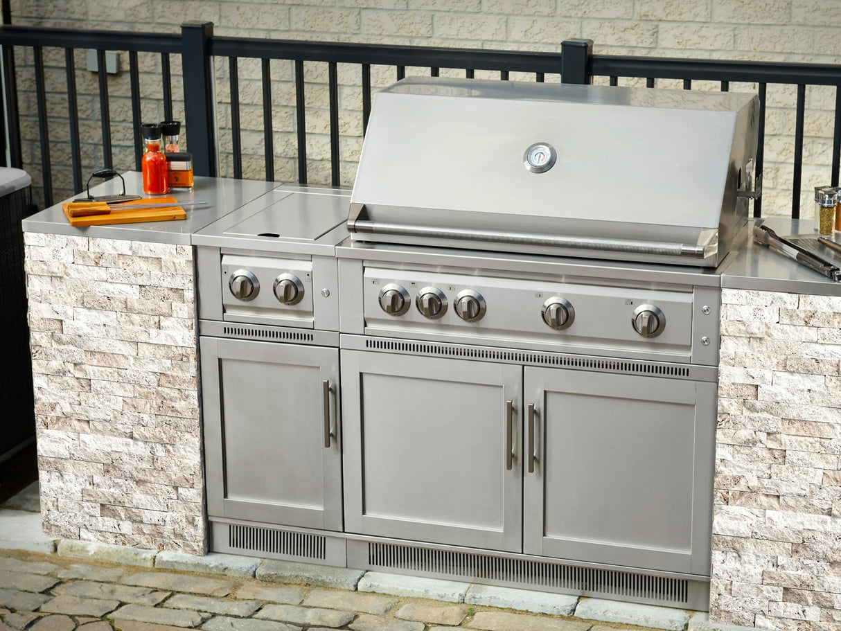 Outdoor Kitchen Signature Series 6 Piece Cabinet Set with Kamado Cabinet