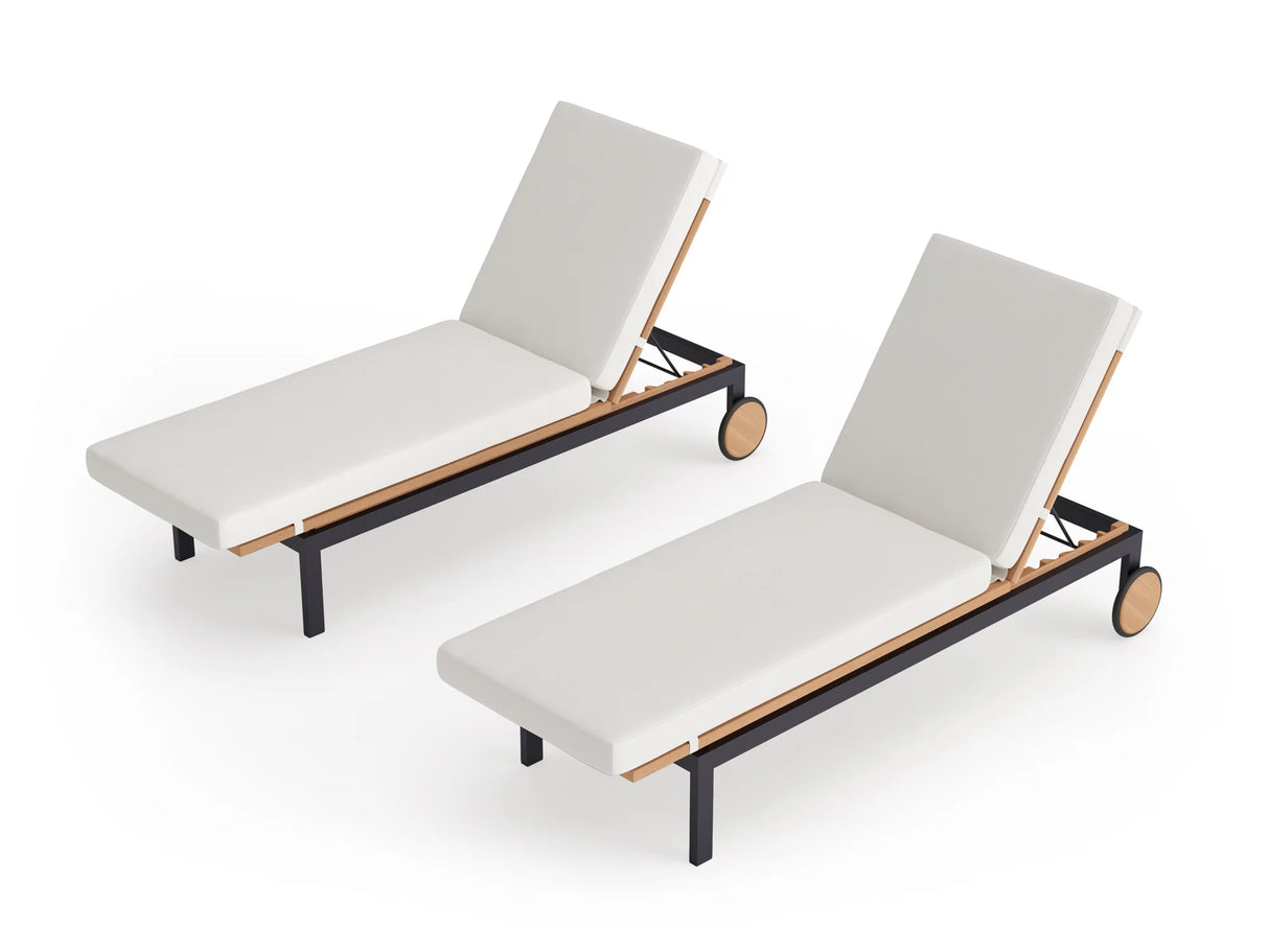 Monterey Teak Chaise Lounges (Set of 2)