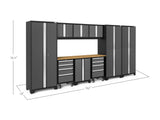 Bold Series 10 Piece Cabinet Set with Tool, Base, Wall Cabinet and 30 In. Locker