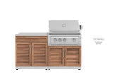 Outdoor Kitchen Stainless Steel 2 Piece Cabinet Set with Base and Grill Cabinet