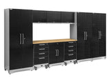 Performance Diamond Plate Limited Edition 10 Piece Cabinet Set with Tool, Base, Wall Cabinets, 30 In. Lockers and Worktop