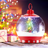 68 Inch Festive Musical Christmas Street Lamp Post with Snow Globe Lantern-Red