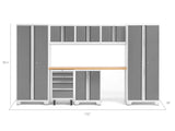 Bold Series 8 Piece Cabinet Set with Tool, Base, Wall Cabinets and 30 In. Lockers