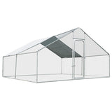 13 x 13 Feet Walk-in Chicken Coop with Waterproof Cover for Outdoor Backyard Farm