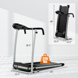 Folding Treadmill with 12 Preset Programs and LCD Display-Black