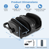 Foot and Calf Massager with Heat for Blood Circulation Pain Relief-Black