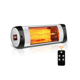 1500W Wall-Mounted Electric Heater Patio Infrared Heater with Remote Control