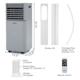 8000 BTU 3-in-1 Air Cooler with Dehumidifier and Fan Mode-Gray