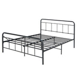 Heavy Duty Metal Platform Bed Frame with Headboard-Full Size
