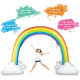 Inflatable Rainbow Sprinkler Backyard Games Outside Water Toy Yard