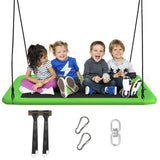 60 Inches Platform Tree Swing Outdoor with  2 Hanging Straps-Green