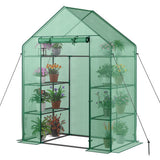 Portable 4 Tier Walk-in Plant Greenhouse with 8 Shelves