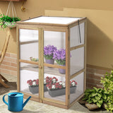 30 x 22 x 43 Inch Garden Portable Wooden Greenhouse