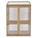 30 x 22 x 43 Inch Garden Portable Wooden Greenhouse