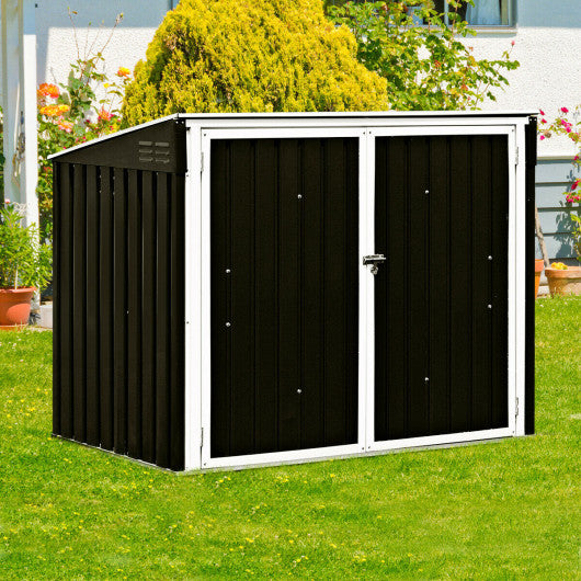 Horizontal Storage Shed 68 Cubic Feet for Garbage Cans