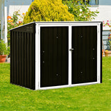 Horizontal Storage Shed 68 Cubic Feet for Garbage Cans