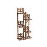 5-Tier Flower Rack Wood Plant Stand 6 Pots Display Shelf