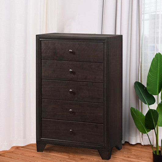 Home 5 Drawers Chest Dresser Storage Cabinet