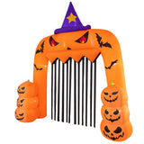 Halloween Inflatable Pumpkin Archway with Stakes and Water Bags