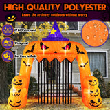 Halloween Inflatable Pumpkin Archway with Stakes and Water Bags