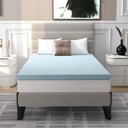 4 Inch Gel Injection Memory Foam Mattress Top Ventilated Mattress Double Bed-Twin Size