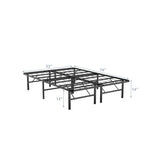 Twin/Full/Queen Size Foldable Metal Platform Bed with Tool-Free Assembly-Full Size