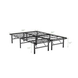 Twin/Full/Queen Size Foldable Metal Platform Bed with Tool-Free Assembly-Queen size