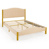 Full/Queen Size Upholstered Bed Frame with Quilted Headboard-Full Size