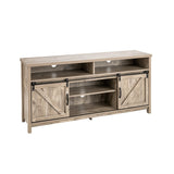 59 Inch Sliding Barn Door TV Stand with Adjustable Shelves for TVs up to 65 Inch-Light Brown
