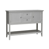 Wooden Sideboard Buffet Console Table  with Drawers and Storage-Gray