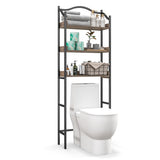 3-Tier Over-The-Toilet Bathroom Spacesaver Storage Rack-Black