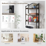 3-Tier Over-The-Toilet Bathroom Spacesaver Storage Rack-Black