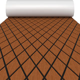 EVA Foam Boat Decking Sheet with Diamond Shape for Boat Surfboard-Brown