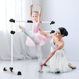 4 Feet Portable Ballet Barre with Adjustable Height-Gray